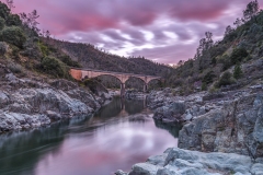 No Hands Bridge Colorful Sunset