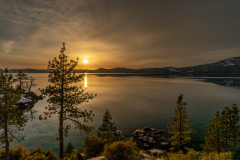 Looking across Lake Tahoe