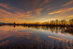 Reflecting on a Gray Lodge sunset